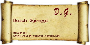 Deich Gyöngyi névjegykártya