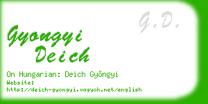 gyongyi deich business card